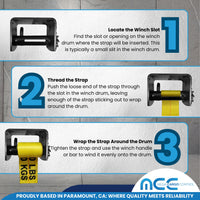 Load image into Gallery viewer, 4" Weld-On Recessed Box Combination Winch For Truck Straps, Wire Rope
