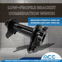 Load image into Gallery viewer, 4" Low-Profile Bracket Combination Winch
