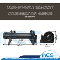 Load image into Gallery viewer, 4" Low-Profile Bracket Combination Winch
