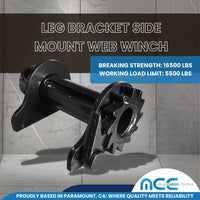 Load image into Gallery viewer, 4" Leg Bracket Side Mount Web Winch
