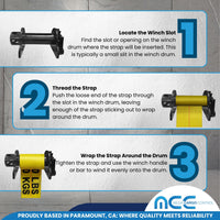 Load image into Gallery viewer, 4" Leg Bracket Side Mount Web Winch
