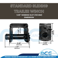 Load image into Gallery viewer, 4&quot; Sliding Winch For Flatbed Trailer (152 mm)
