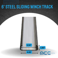 Load image into Gallery viewer, 1/4&quot; x 6&#39; Steel Winch Track
