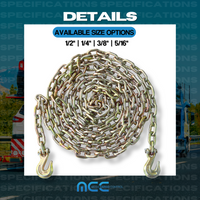 Load image into Gallery viewer, Grade 70 x 20 ft. Transport Chain w/ Grab Hooks
