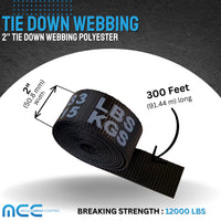 Load image into Gallery viewer, 2&quot; x 300ft Tie Down Webbing Polyester - 12000 LBS

