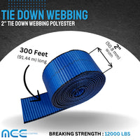 Load image into Gallery viewer, 2&quot; x 300ft Tie Down Webbing Polyester - 12000 LBS

