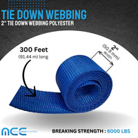 Load image into Gallery viewer, 2&quot; x 300ft Tie Down Webbing Polyester - 6000 LBS
