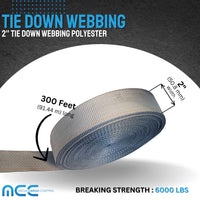 Load image into Gallery viewer, 2&quot; x 300ft Tie Down Webbing Polyester - 6000 LBS
