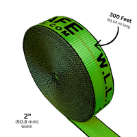 Load image into Gallery viewer, 2" x 300ft Tie Down Webbing Polyester - 12000 LBS
