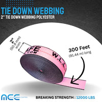 Load image into Gallery viewer, 2&quot; x 300ft Tie Down Webbing Polyester - 12000 LBS
