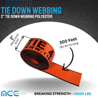 Load image into Gallery viewer, 2&quot; x 300ft Tie Down Webbing Polyester - 12000 LBS
