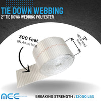 Load image into Gallery viewer, 2&quot; x 300ft Tie Down Webbing Polyester - 12000 LBS
