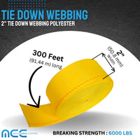 Load image into Gallery viewer, 2&quot; x 300ft Tie Down Webbing Polyester - 6000 LBS
