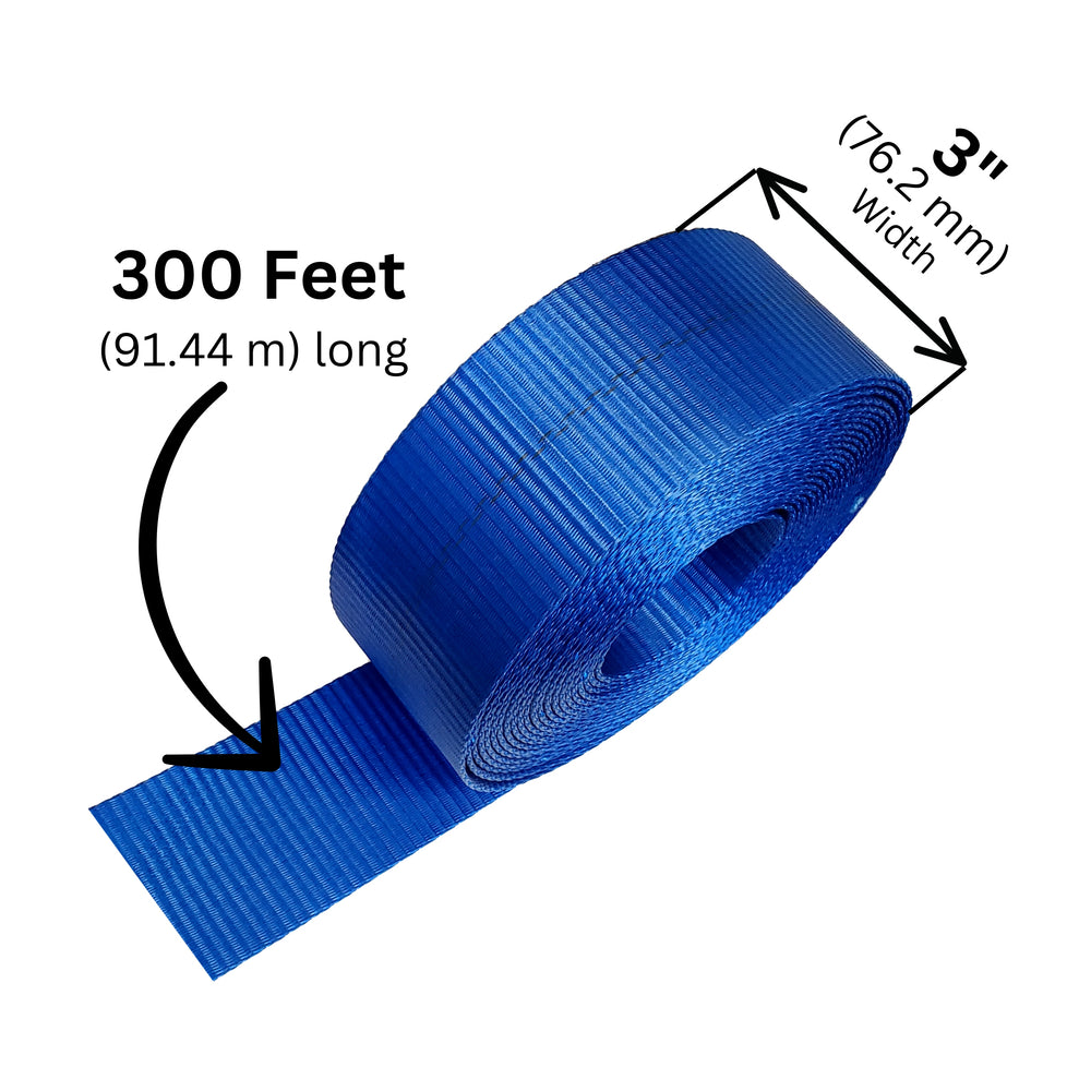3" x 300ft Tie Down Webbing Polyester