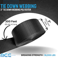 Load image into Gallery viewer, 3&quot; x 300ft Tie Down Webbing Polyester
