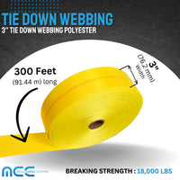 Load image into Gallery viewer, 3&quot; x 300ft Tie Down Webbing Polyester
