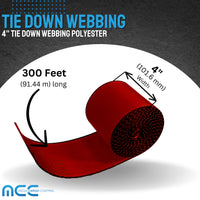 Load image into Gallery viewer, 4&quot; x 300ft Tie Down Webbing Polyester
