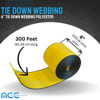 Load image into Gallery viewer, 4&quot; x 300ft Tie Down Webbing Polyester
