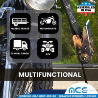 Load image into Gallery viewer, USA 1&quot; Tie Down Ratchet Straps w/ S Hooks
