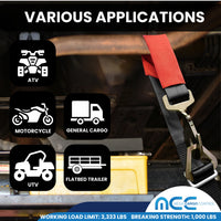 Load image into Gallery viewer, USA Combination Ratchet &amp; Axle Strap w/ Twist Hook &amp; Adjustable Axle Strap
