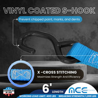 Load image into Gallery viewer, USA 1&quot; Cam Buckle Strap With Coated S Hooks
