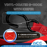 Load image into Gallery viewer, 1&quot; X 6&#39; Cam Buckle Straps with 2 S Hooks With Keeper &amp; Loop End
