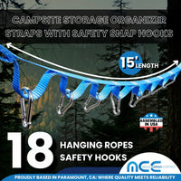 Load image into Gallery viewer, 1&quot; Campsite Storage Organizer Cam Buckle Straps With Safety Snap Hook
