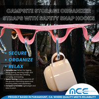 Load image into Gallery viewer, 1&quot; Campsite Storage Organizer Cam Buckle Straps With Safety Snap Hook
