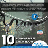 Load image into Gallery viewer, 1&quot; Campsite Storage Organizer Cam Buckle Straps With Safety Snap Hook
