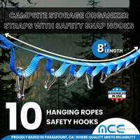 Load image into Gallery viewer, 1&quot; Campsite Storage Organizer Cam Buckle Straps With Safety Snap Hook
