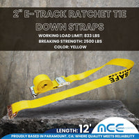 Load image into Gallery viewer, 2&quot; E-Track Cam Buckle Tie Down Straps
