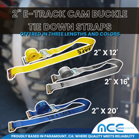 Load image into Gallery viewer, 10 Pack - 2" E-Track Cam Buckle Tie Down Straps
