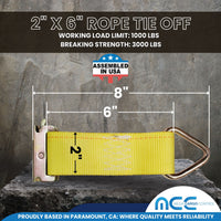 Load image into Gallery viewer, 2&quot; x 6&quot; E Track Rope Tie Off
