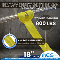 Load image into Gallery viewer, 1&quot; x 18&quot; (1.5 FT) Soft Tie Loops - Handle Bar Straps
