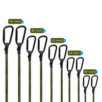 Load image into Gallery viewer, 10 Pack Green Camouflage Bungee Cords with Carabiner Hooks – 18&quot; 24&quot; 32&quot; 40&quot; 48&quot; Assorted Sizes, 8 mm Rubber Core

