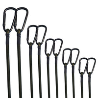 Load image into Gallery viewer, 10 Pack Green Camouflage Bungee Cords with Carabiner Hooks – 18&quot; 24&quot; 32&quot; 40&quot; 48&quot; Assorted Sizes, 8 mm Rubber Core
