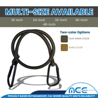 Load image into Gallery viewer, 10 Pack Green Camouflage Bungee Cords with Carabiner Hooks – 18&quot; 24&quot; 32&quot; 40&quot; 48&quot; Assorted Sizes, 8 mm Rubber Core
