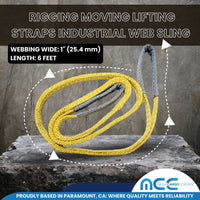 Load image into Gallery viewer, 1&quot; Eye-to-Eye Rigging Moving Lifting Straps Industrial Web Sling

