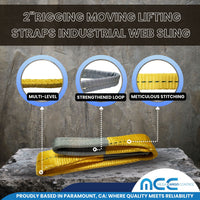 Load image into Gallery viewer, 2&quot; Eye-to-Eye Rigging Moving Lifting Straps Industrial Web Sling
