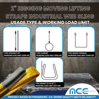 Load image into Gallery viewer, 2&quot; Eye-to-Eye Rigging Moving Lifting Straps Industrial Web Sling
