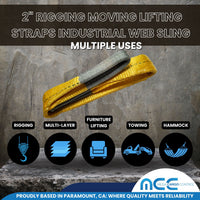 Load image into Gallery viewer, 2&quot; Eye-to-Eye Rigging Moving Lifting Straps Industrial Web Sling
