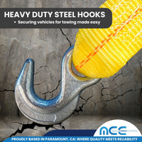 Load image into Gallery viewer, 2&quot; x 15&#39; Heavy Duty Tow Strap With Slip Hook 5,000 lbs Breaking Strength
