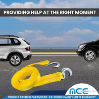 Load image into Gallery viewer, 2&quot; x 15&#39; Heavy Duty Tow Strap With Slip Hook 5,000 lbs Breaking Strength
