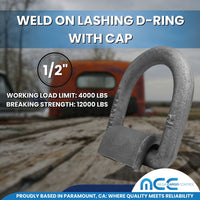 Load image into Gallery viewer, Weld On Lashing D-Ring w/ Cap
