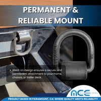 Load image into Gallery viewer, Weld On Lashing D-Ring w/ Cap
