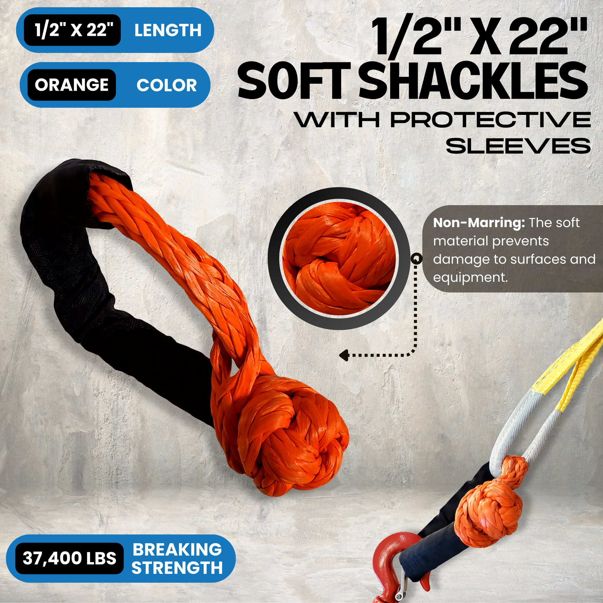 Aazon.co: Heavy Duty Tow Straps Recovery Kit 3" X 26ft, 35000 Lbs