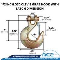 Load image into Gallery viewer, Grade 70 Clevis Slip Hook w/ Latch
