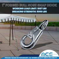 Load image into Gallery viewer, Bull Nose Snap Hook for 1&quot; Webbing
