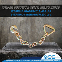 Load image into Gallery viewer, 20&quot; Grade 70 Chain Extension W/ 3&quot; D Ring And Forged Grab Hook
