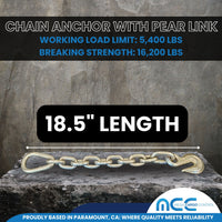 Load image into Gallery viewer, 18.5&quot; Grade 70 Chain Extension with Forged Grab Hook and Pear Link
